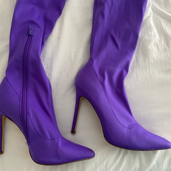 Purple miss Lola over the knee boots